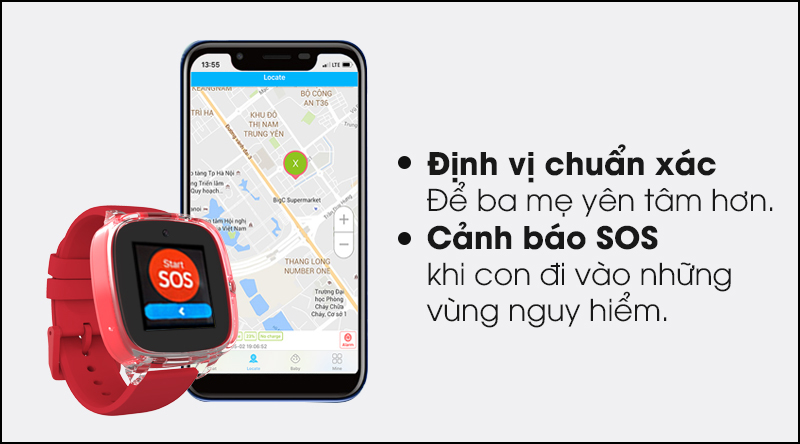 Oaxis MyFirst Fone D2 định vị chuẩn xác, cảnh báo vùng nguy hiểm và bảo vệ an toàn cho bé